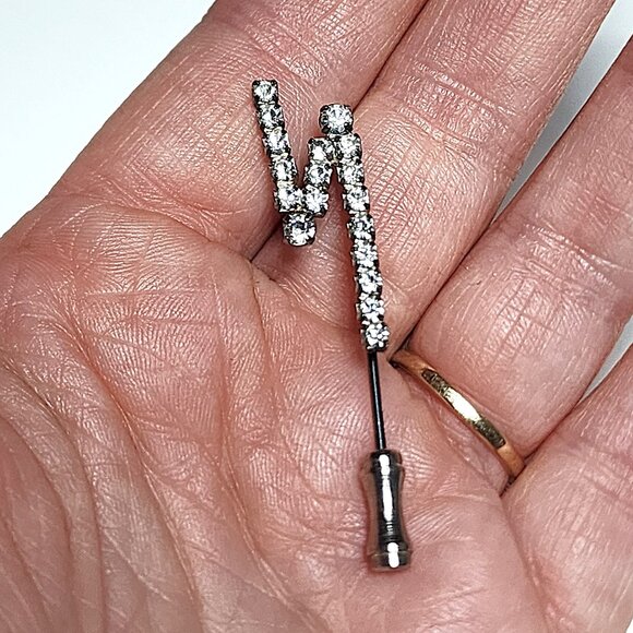 Lightening bolt rhinestone stick pin - Picture 5 of 8
